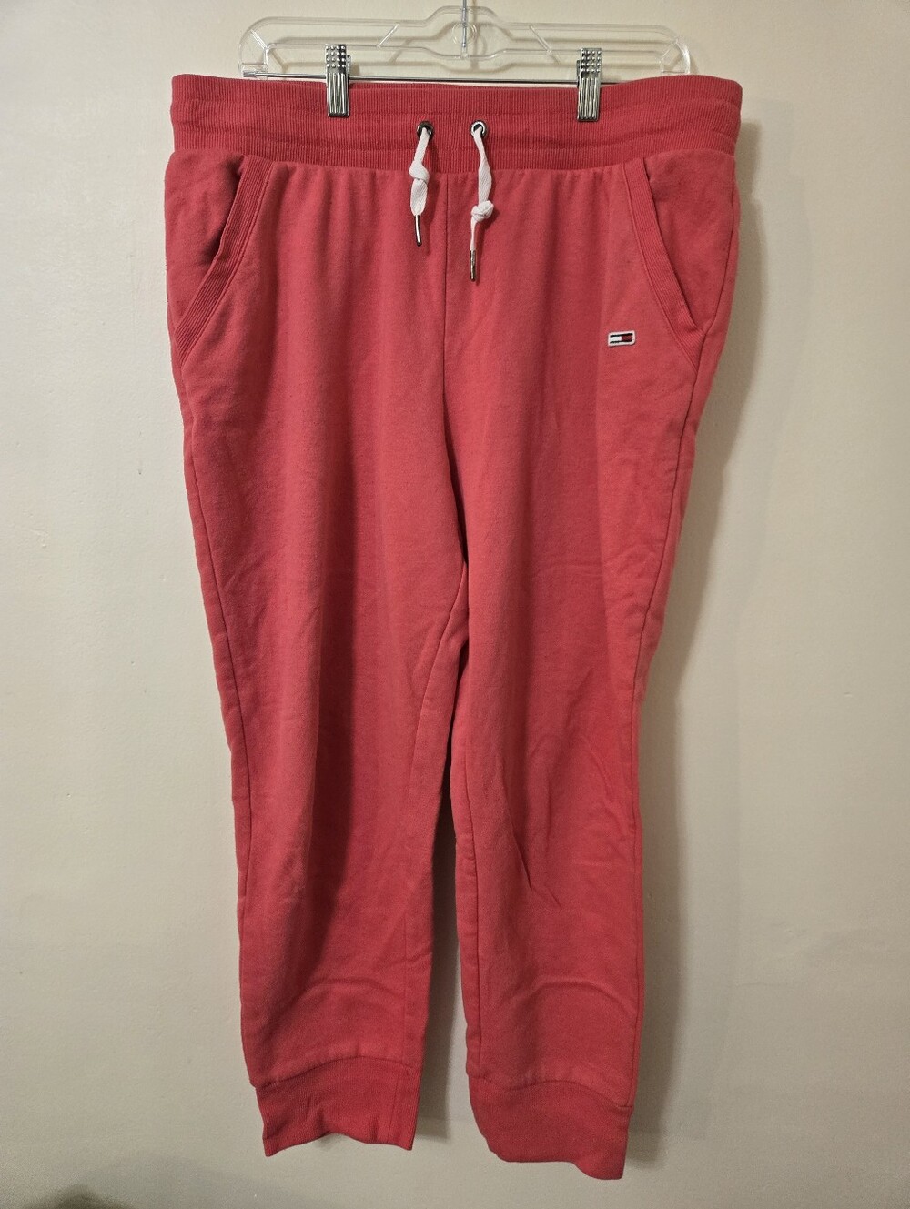 Tommy Hilfiger Women’s Coral-Red Jogger Sweatpants - Size Large